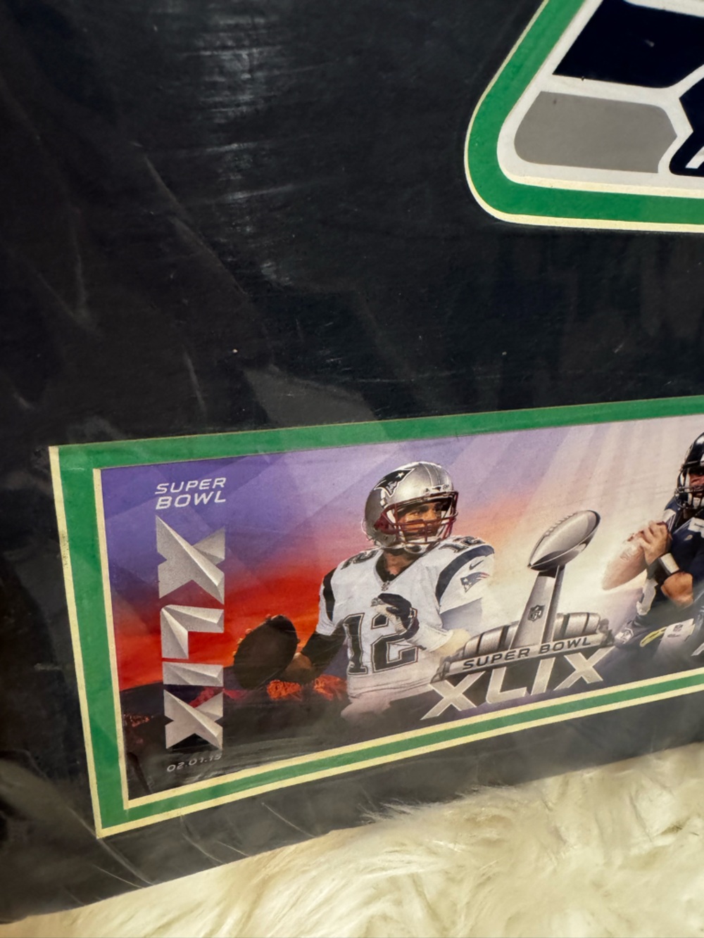 Seattle Seahawks Super Bowl XLVIII & XLIX Collector Display Plaque Decor - Picture 7 of 10